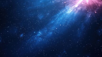 Wall Mural - An astronaut's view of the cosmos, showing a starry universe filled with distant galaxies, nebulae,