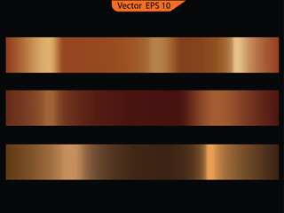 Wall Mural - Set of Gold gradients foil texture background, gold glossy squares. High resolution. Gradient mesh. Eps 10. 