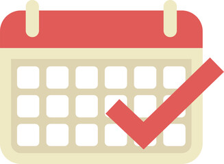 Poster - calendar with current date highlighted and check mark showing appointment