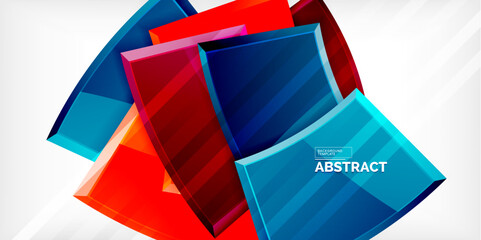 Poster - Colorful geometric abstract shapes. Illustration For Wallpaper, Banner, Background, Card, Book Illustration, landing page