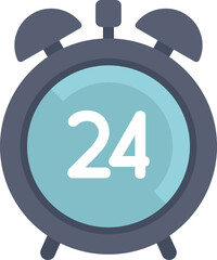 Wall Mural - Alarm clock is showing the number 24 representing a full day cycle