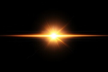 Wall Mural - lens flare and light overlay on black background.