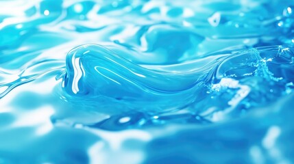 Poster - 4K Abstract Background of a Blue Liquid Gradient Featuring Subtle Noise Effects