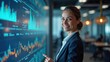© Trust Fish - Businesswoman Analyzing Data on Screen in Modern Office