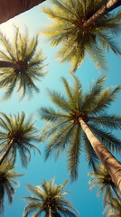 tropical tree. palm trees on the beach. palm tree on the beach