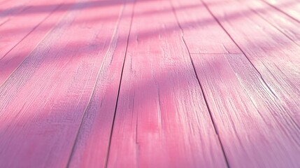 Poster - 3D rendering of a pink wooden surface