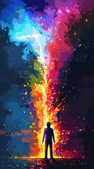 Colorful Abstract Explosion of Colors