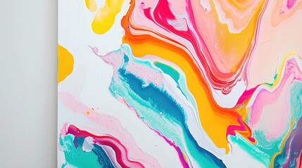 Poster - Vibrant abstract artwork featuring a multicolored pattern set against a crisp white backdrop