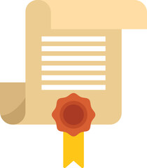 Poster - official document with a wax seal and a ribbon is confirming the agreement