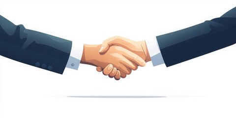 A professional handshake symbolizing partnership, agreement, and collaboration between two individuals in a business context.