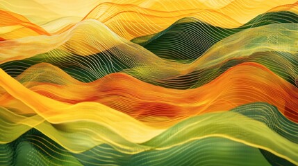 Abstract Waves of Colorful Flowing Patterns