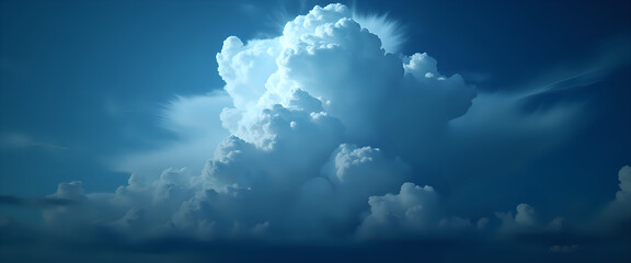  Towering clouds under a bright blue sky