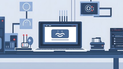 Update software application and hardware upgrade technology concept. 