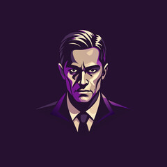 Wall Mural - Businessman icon in flat style 