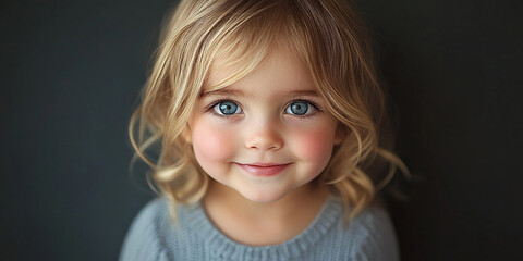 Portrait of a beautiful little girl looking at the camera