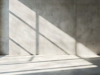 Canvas Print - Minimalist Concrete Surface with Soft Shadows for Architecture or Industrial Mockups