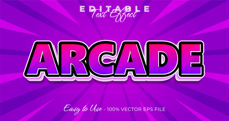 Poster - Arcade typography modern editable text effect