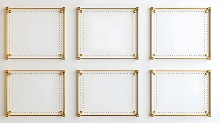 Poster - Classic Elegant Dotted Line Frames on White Background for Refined Designs