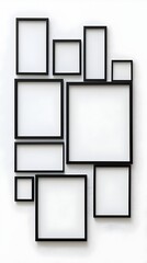 Poster - Minimalist Series of Classic Simple Line Frames On White Background for Modern and Sleek Designs
