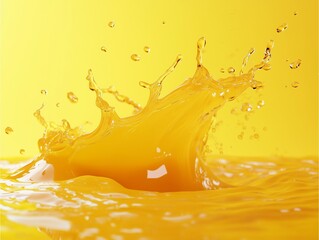 Orange juice splash