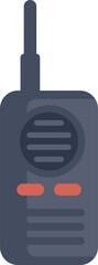 Poster - portable radio transceiver with an antenna is used for communication