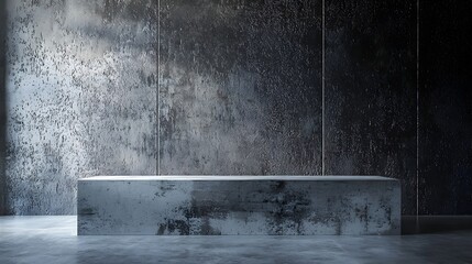 Poster - Rough Concrete Backdrop for Modern Product Presentation or Display with Copy Space