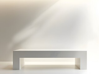 Poster - Minimalist White Backdrop with Soft Diffused Lighting for Clean Product Presentation