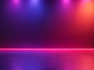 Poster - Moody Neon Red and Purple Gradient Backdrop for Dramatic Product Presentations and Concepts