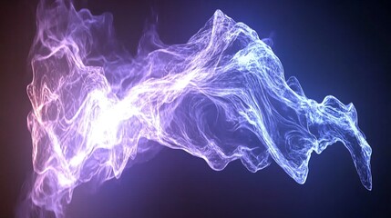 Wall Mural - Abstract glowing purple and blue smoke.