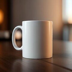 Wall Mural - Blank coffee mug mockup to add custom design