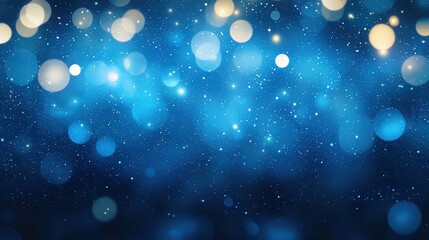 Wall Mural - Sparkling blue bokeh background