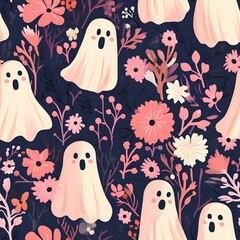 Poster - Spooky Floral Pattern