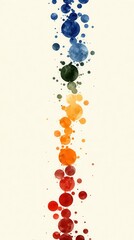 Canvas Print - Abstract Watercolor Background with Colorful Circles.