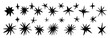 © Alina Nikitaeva - Hand drawn star burst doodle sketch scrapbook bullet journal isolated on white background sparkling glitter