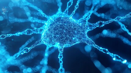Poster - Ethereal Flow of Artificial Intelligence, a mesmerizing abstract representation of neural networks, seamlessly transitioning in a captivating loop of digital creativity.