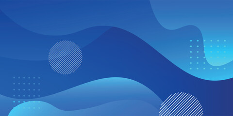 Wall Mural - blue abstract gradient background. fluid shapes composition.