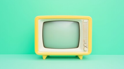 Poster - Retro standby screen, vintage design, glitch effect, muted colors, nostalgic aesthetic, evokes a sense of waiting, reminiscent of early television technology, digital disruption theme