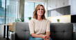 © Andrey Popov - Happy Woman Video Conference Webinar Portrait