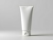 © LilithArt - Blank white moisturizer tube for skincare. Bottle template for toothpaste, cream or gel. Cosmetics tube mockup. Skin care products for advertisement