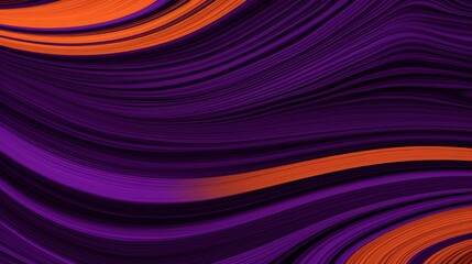 Wall Mural - Abstract textural background of purple and orange shades , waves on black background, 3D, wallpaper
