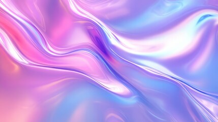 Wall Mural - Multicolored, abstract background as shiny glossy shimmering liquid, silk, textile blue and pink, 3d. Background, wallpaper.