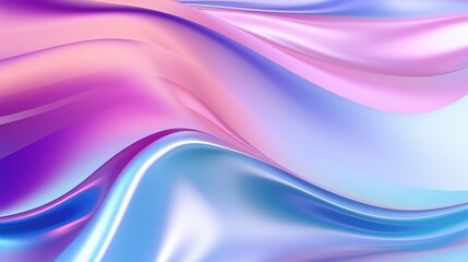 Wall Mural - Multicolored abstract background as shiny glossy shimmering liquid, silk, textile blue and pink, 3d. Background, wallpaper.