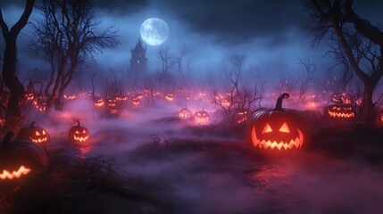 Wall Mural - halloween scene