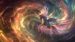 © Imsuniyah - Magical Unicorn in Whirlwind of Colors