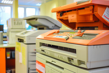 Large Modern photocopier at corporate office building