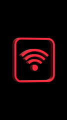 Poster - wi fi icon on black