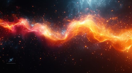 Wall Mural - a vibrant cosmic scene with swirling colors and starry elements, evoking a sense of wonder.