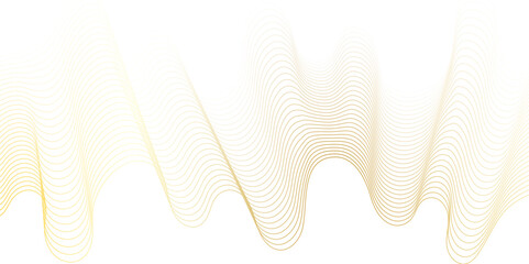 Golden wave curve lines abstract background with flowing particles. Digital energy waves technology concept. Modern backdrop design for business, presentation, banner