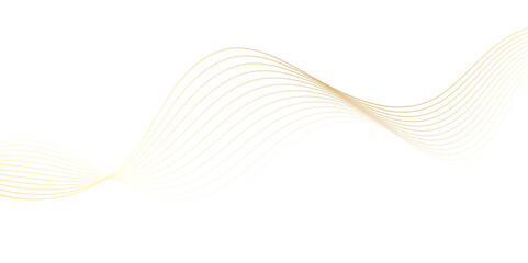 Golden wave curve lines abstract background with flowing particles. Digital energy waves technology concept. Modern backdrop design for business, presentation, banner