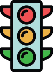 Poster - Traffic light is showing green, allowing traffic to proceed